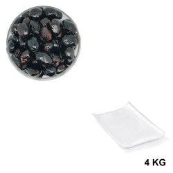 Pitted Black Olives, vacuum-packed bag 4 kg for professionals.