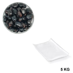 Pitted Black Olives, vacuum-packed 5 kg bag for professionals.