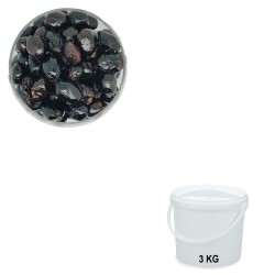 Pitted Black Olives, 3 kg bucket for professionals.