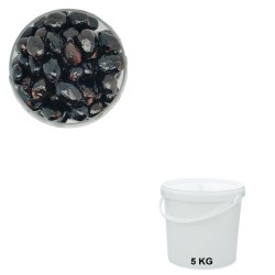 Pitted Black Olives, 5 kg bucket for professionals