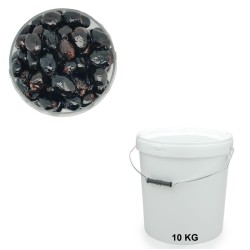 Pitted Black Olives, 10 kg bucket for professionals.