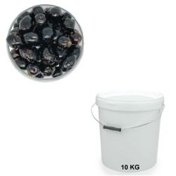 Black Olives with Herbs, wholesale in a 10 kg bucket.