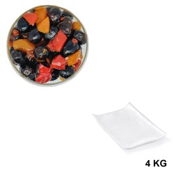 Spicy Black Olives, wholesale in vacuum-sealed bags of 4 kg.
