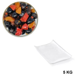 Spicy Black Olives, wholesale in vacuum-sealed bags of 5 kg.