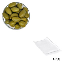 Olives Picholines, vente en gros en sachet sous vide de 4 kg.