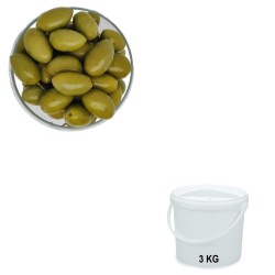 Olives Picholines, vente en gros en seau de 3 kg.