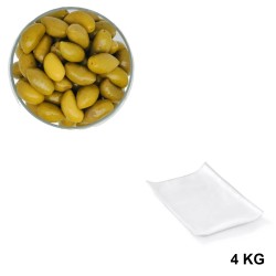 Olives Lucques, vente en gros en sachet sous vide de 4 kg.