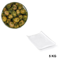 Olives Vertes MBC, vente en gros en sachet sous vide de 5 kg.