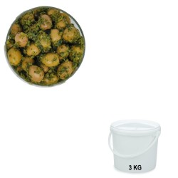 Olives Vertes MBC, vente en gros en seau de 3 kg.