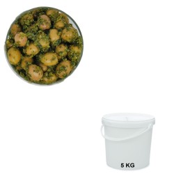 Olives Vertes MBC, vente en gros en seau de 5 kg.