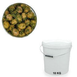 Green Olives MBC, wholesale sale in 10 kg buckets.