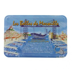 Sardines Les Belles de Marseille, Carton de 4 Coffrets métal 4 Boîtes