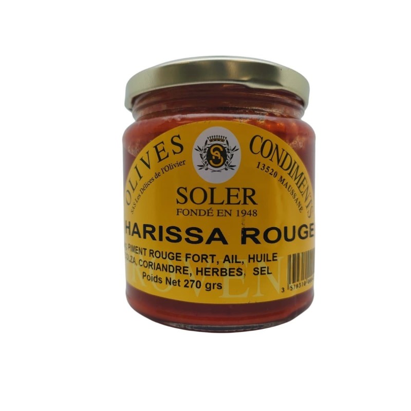 Harissa Rouge Maison Soler - Les Délices de l'Olivier - 270 g