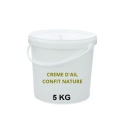 Crème d'Ail Confit Nature Fraiche, Seau de 5 kg