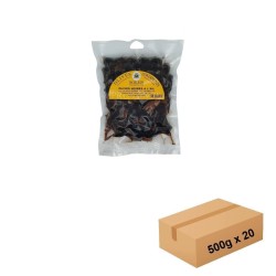 Black Olives with Garlic, 20 x 500 g Vacuum Packed for Professionals