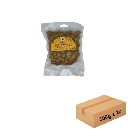 Olives Vertes à l'Ail Carton 20 x 500 g pour Professionnels