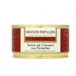 Venison terrine with hazelnuts 130 g - Maison Papillon