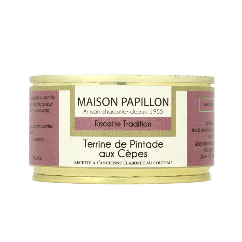 Guinea Fowl Delight with Porcini Maison Papillon - French Recipe