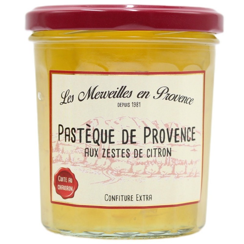 Confiture Pastèque de Provence aux zestes de Citron