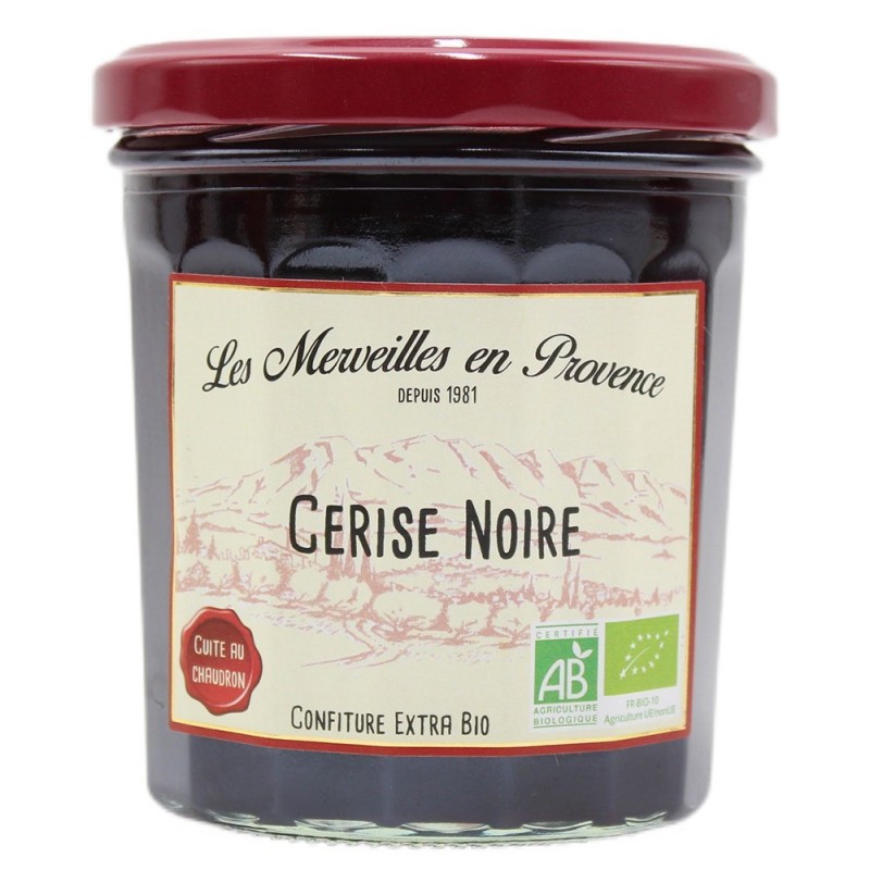 Organic Black Cherry Jam - Les Merveilles en Provence