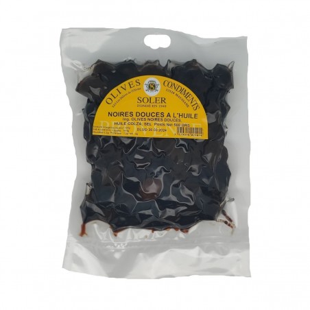 Olives Noires Douces à l'Huile 500 g | Achat Délices de l'Olivier