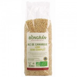 Organic Semi-Wholemeal Camargue Long Rice 1 Kg - Grown in France