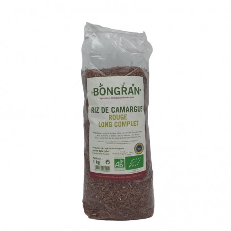 Riz Rouge de Camargue Long Complet Bio 1 Kg - Écologique et Savoureux