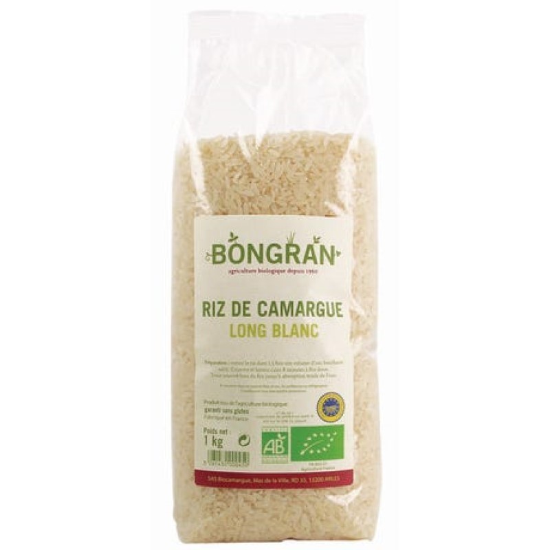 Riz de Camargue Long Blanc Bio 1 Kg : Produit Bio de Qualité