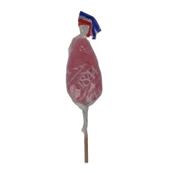 Artisanal raspberry lollipop from the 1844 confectionery in Provence.