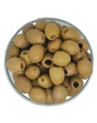 Pitted Green Olives in Bulk, in jar, bucket, and vacuum-packed.